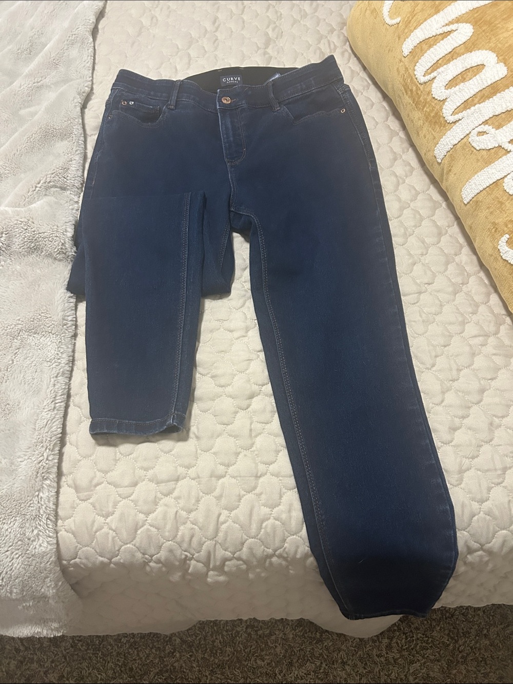 Curvi Dark Blue Skinny Jeans for Women